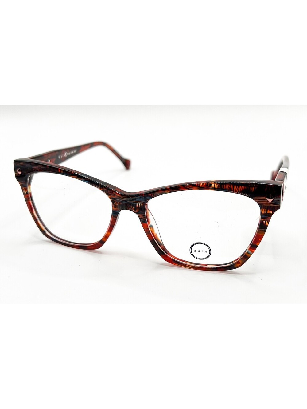 Aura Eyewear Fierce Coral Havana Authentic Eyeglasses 54-16-145